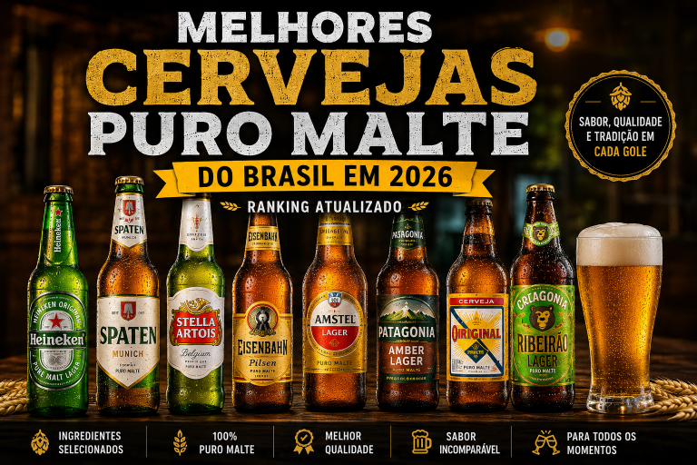 Melhores cervejas puro malte do Brasil em 2026: ranking atualizado